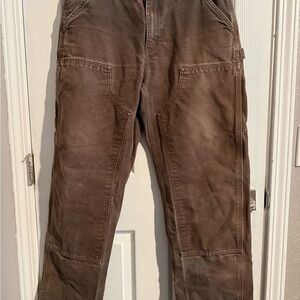 Carhartt Men's Brown double knee extra thick work pants